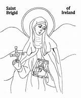 Brigid Coloring Bridget Saints Orthodox sketch template