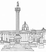 Trafalgar Dessin Illustration Londra Buckingham Londres Monumenti Monumentos Relacionada Farrarons Emma Thames Coloriage Clipground Colorier sketch template
