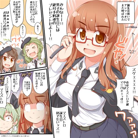 anchovy and takebe saori girls und panzer drawn by dou t