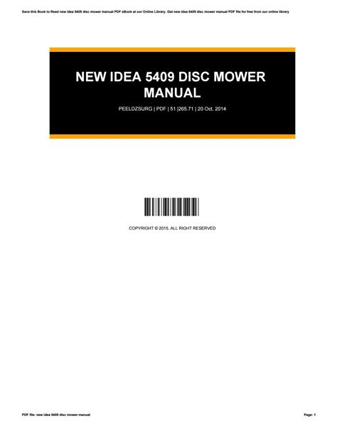 idea disc mower repair manual
