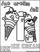 Coloring Icecream Ink Pages Fun Ice Cream sketch template