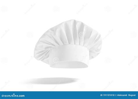 blank white toque chef hat mockup  gravity stock illustration