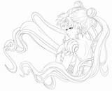Serenity Princess Lineart Deviantart sketch template