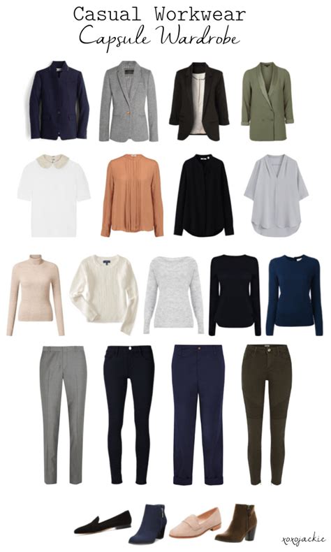 a step above casual workwear capsule wardrobe capsule outfits
