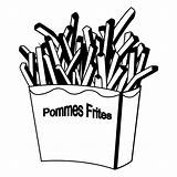 Fries Coloring French Pages Drawing Fry Clipart Malvorlagen Clip Cliparts Getdrawings Kids Popular sketch template