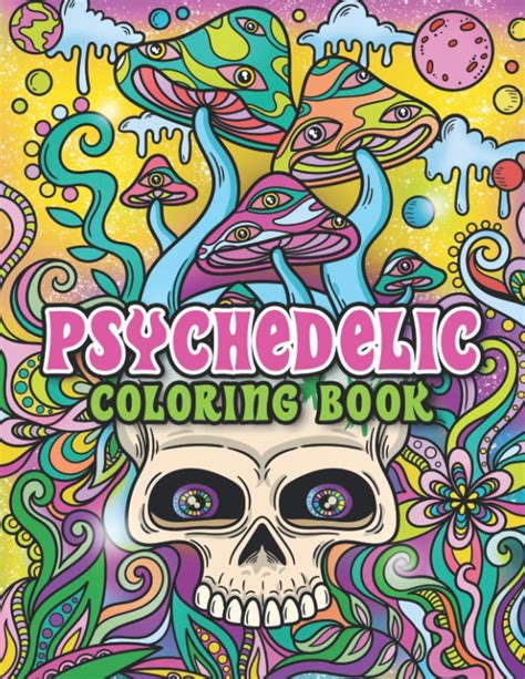 psychedelic coloring book trippy coloring pages  adult stoner