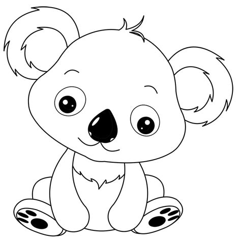 koala animals  printable coloring pages