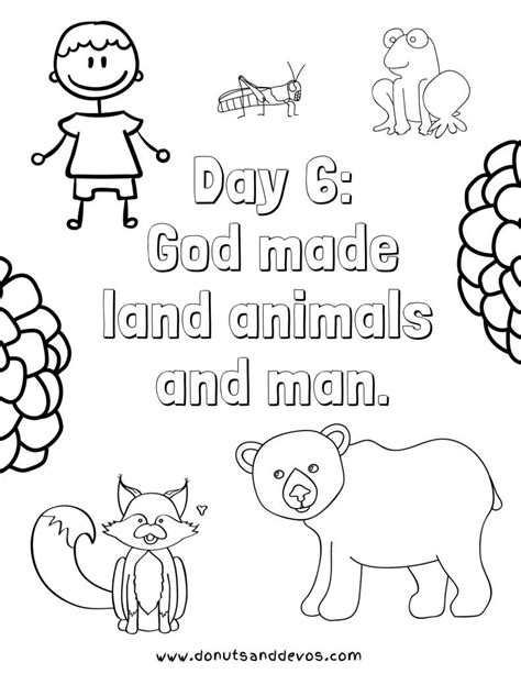 creation coloring pages donuts  devos