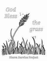 Bless Grass sketch template