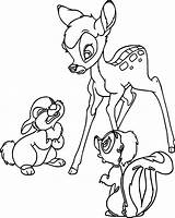 Thumper Coloring Pages Bambi Flower Wecoloringpage Disney sketch template