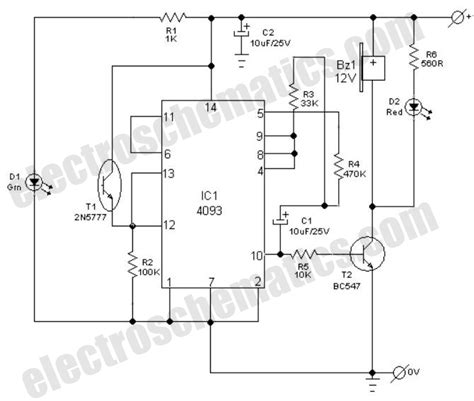 light fence security alarm circuit schematic
