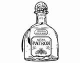 Bottle Patron Tequila Svg Alcohol Etsy Cricut Tattoo sketch template