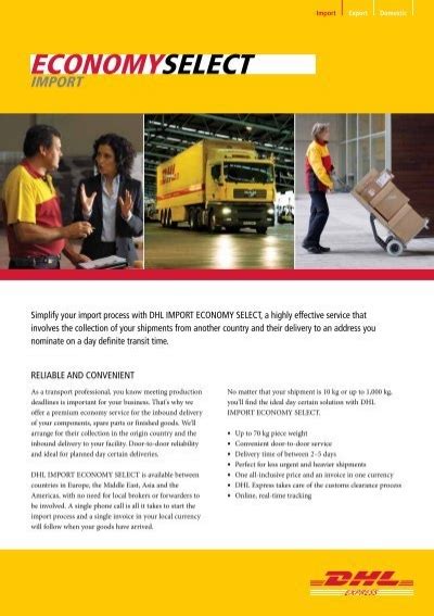 simplify  import process  dhl import economy select