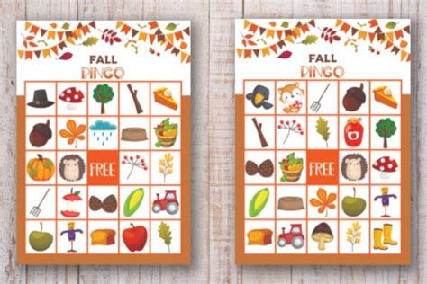 fall bingo game printables printable templates