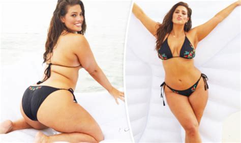 ashley graham flashes voluptuous derriere and major cleavage in jaw