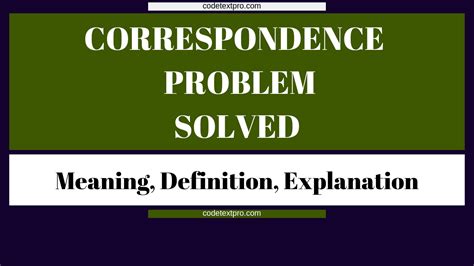 correspondence meaning definition explanation