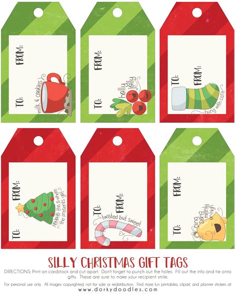 christmas printable gift tags