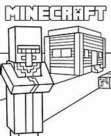 Coloring Villager Minecraft Sheet Topcoloringpages Print sketch template