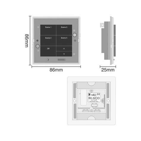 Rako Classic Rnc Wireless Nfc Wall Plate Control Module Darklight