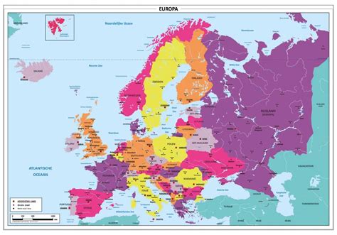 schoolkaart europa staatkundig europa kaarten