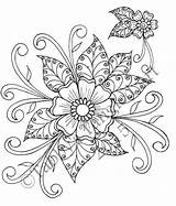 Coloring Henna Pages Flower Etsy Flowers Designs Books Pattern Tangled Adult Printable Embroidery Patterns Book Getcolorings Hand Color Print Unique sketch template