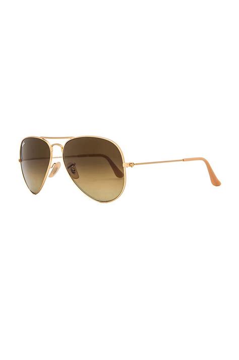 Ray Ban Aviator Gradient In Gold And Brown Gradient Revolve