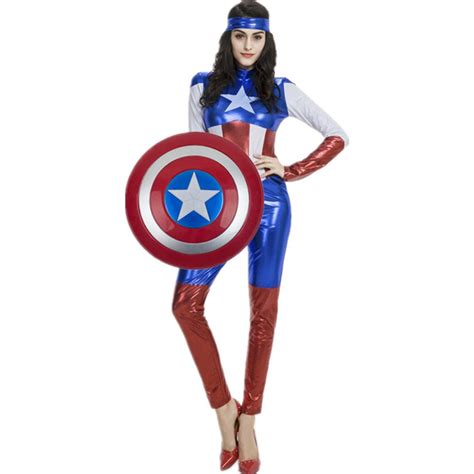 hugguh brand new sexy women captain america costume halloween