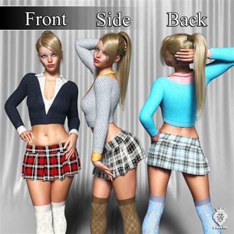 jmr dforce naughty outfit for g3f 3d uniforms for poser and daz