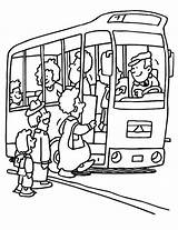 Bus Stop Coloring Pages Waiting Getcolorings sketch template
