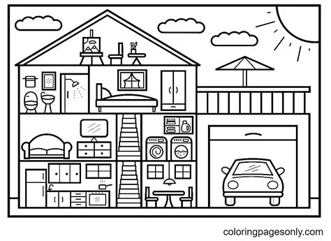 printable house coloring pages  kids enjoy coloring house colouring