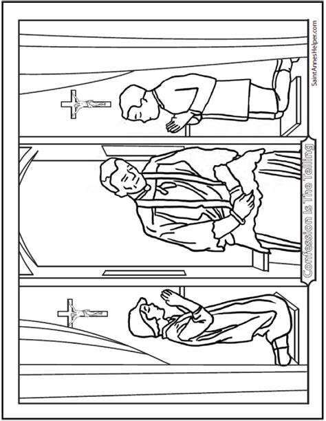 confession coloring page teaching catholic confession  penance