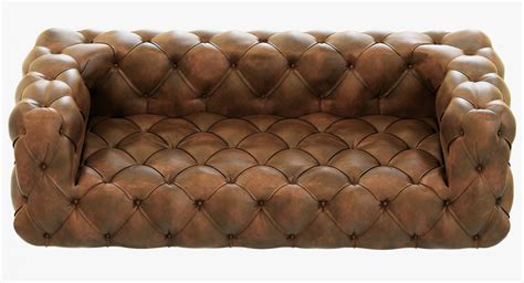 rh soho tufted leather sofa  model  zifird