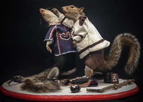 carmen electra taxidermied squirrels in hockey fight hot clicks
