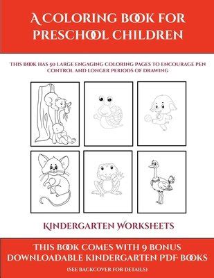 kindergarten worksheets  coloring book  preschool children