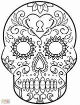 Dia Muertos Los Coloring Pages Skull Choose Board Sheets sketch template