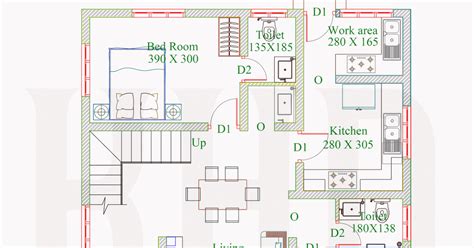 bhk floor plan  elevation   cent   plan hz fresh  bedroom farmhouse plan