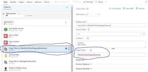 copy files  wwwroot directory  copy copy files  azure pipeline stack overflow