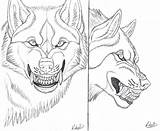 Werewolf Wolf Snarling Snarl Drawing Getdrawings Tutorial sketch template