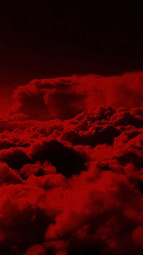 red clouds aesthetic red  black red aesthetic dark red hd phone