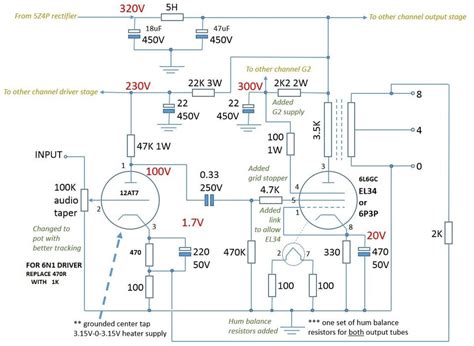 schematic    watt single ended tube amplifier diytubes