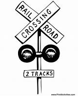 Train Sign Coloring Crossing Railroad Clipart Track Pages Sheet Clip Stop Rr Own Colouring Go Ahead Tracks Printable Straight Yard sketch template