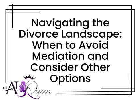 When Is Divorce Mediation Not Recommended