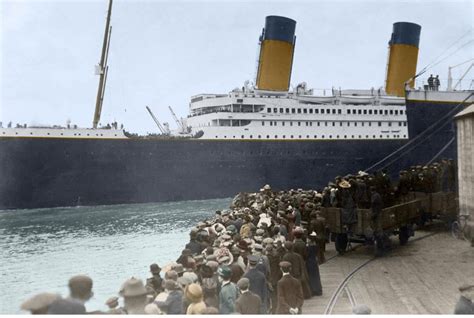 colorized pictures   titanic show  luxury  life  board   tragedy