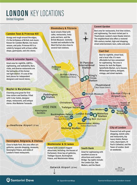 map  london england attractions historical sites