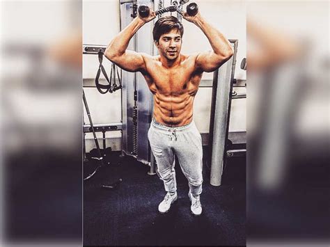 pic varun dhawans  pack abs  drive  straight   gym