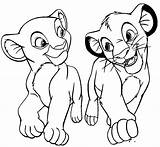 Nala Simba Coloring Lion King Pages Drawing Kids Disney Svg Drawings sketch template