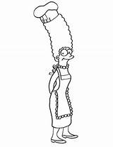 Kolorowanka Marge Simpsonowie Simpsons sketch template