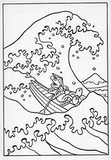 Hokusai Tsunami Muppet Kanagawa Muppets Wikia sketch template