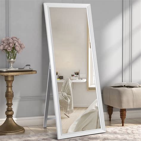 full length mirror floor mirror  standing holder wall mounted mirror hanging horizontally