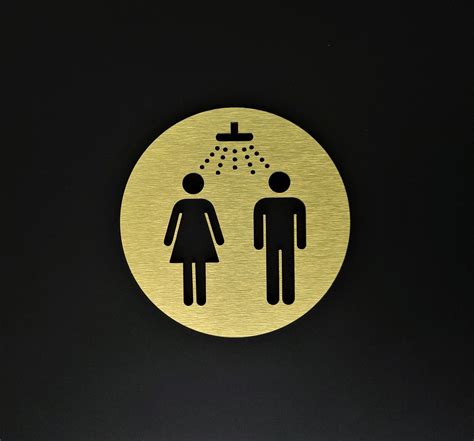 Shower Room Door Sign Gender Neutral Shower Room Sign All Gender